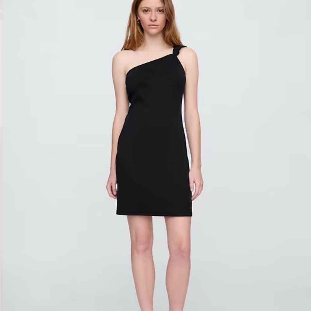 GAP Ribbed  One-Shoulder Little Black Dress~Size XL